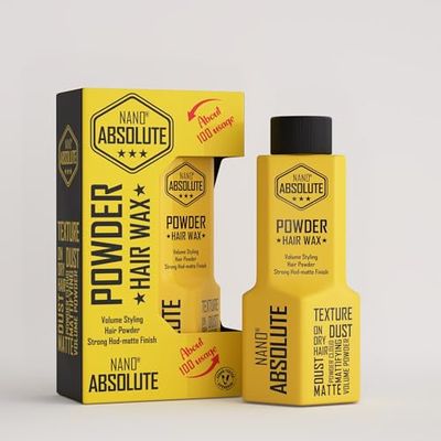 Nano absolute Powder Hair Wax 20 g | Poudre de coiffage | Poudre de texture capillaire | Poudre coiffante avec tenue flexible et aspect mat naturel | Cire volume avec effet mat pour homme et femme
