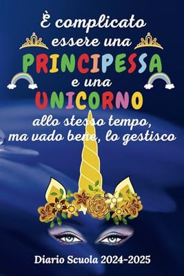 Diario Scuola 2024 2025 unicorno: Agenda Scolastica 2024 2025 | Pianificatore regalo per studente scuola elementari medie superiori | una settimana su 2 Pagine
