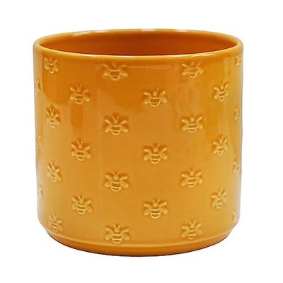 Ivyline Planter, Earthenware, Yellow Bee, D15.5cm x H14.5cm