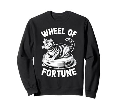 Wheel Of Fortune Robot Vacuum Cleaner Funny Cat Sweatshirt