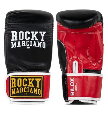 Benlee Rocky Marciano Unisex - volwassenen BILOX Artificial Leather Bag Mitts, zwart/rood, L