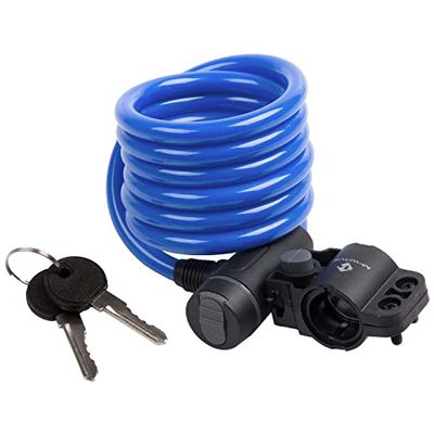 M-Wave S 10.18 Câble antivol spirale, mixte, bleu