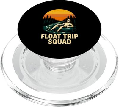 River Float Trip Squad Vintage Mujeres River Tube PopSockets PopGrip para MagSafe