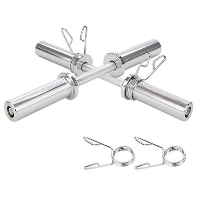 Korte halters, 50 cm, nr. 2 lange halters met veersluitingen, set bodybuilding home gym diameter 50 mm