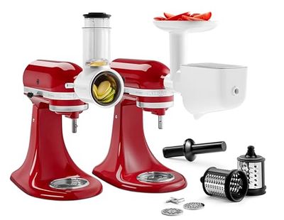 KitchenAid Kit di Accessori OMNIFOOD (5KSMFGA + 5KSMFVSP + 5KSMVSA) 5KSM2FPPC, Plastica, Acciaio