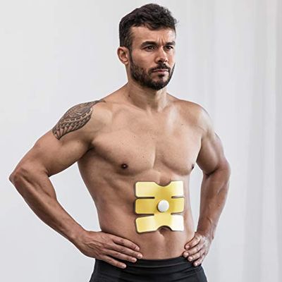 InnovaGoods® Patch électrostimulateur Abdominal ElekTrainer, tonifie Les Muscles abdominaux Rapidement et efficacement, avec 10 Niveaux d'intensité, idéal pour la Maison et la Salle de Sport.