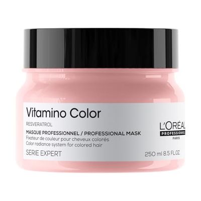 L'Oréal Professionnel, Masque Fixateur de Couleur, Cheveux Colorés & Méchés en Manque d'Éclat, Anti Oxydant, Protège & Sublime la Couleur, Nutrition & Douceur, Vitamino Color, Serie Expert, 250ml