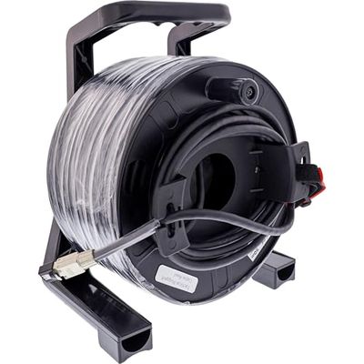 InLine Avvolgicavo di rete per esterni, Cat.6A, 50 m, cavo S/FTP PUR, RJ45, IP67, compatibile con PoE++, resistente ai raggi UV, resistente all'abrasione, 78593A