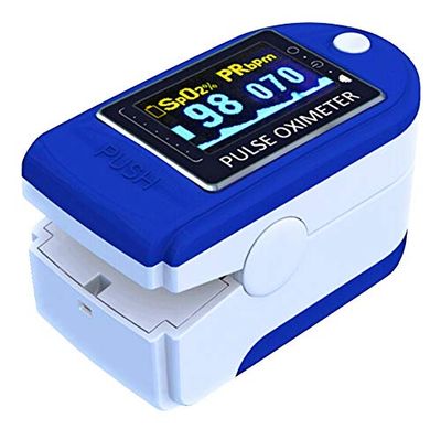 Contec CMS50D Pulse Oximeter/Saturation Meter Blue