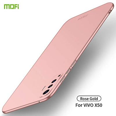 LICHONGGUI For Vivo X50 Esmerilado PC Caso Duro Ultrafino (Color : Rose Gold)
