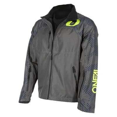 O'NEAL | Giacca Mountain Bike | MTB Mountain Bike DH FR Freeride Grigio Giallo Neon | Taglia L