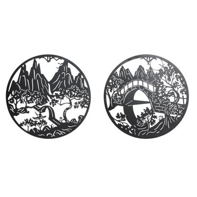 DECORACION PARED METAL 40X1X40 ORIENTAL 2 SURT.