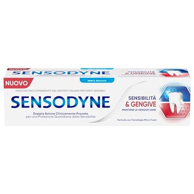 Sensodyne Dentifricio Sensibilità Gengive, per Denti sensibili e Fastidi Gengivali, 75ml