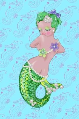 Vintage Pin-up Mermaid and Seahorse Journal