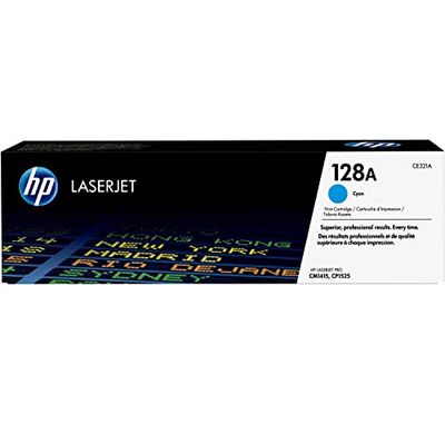 HP 128A CE321A, Cartuccia Toner Originale HP da 1300 Pagine, Compatibile con le Stampanti HP LaserJet Pro CM1415 e CP1525, Ciano