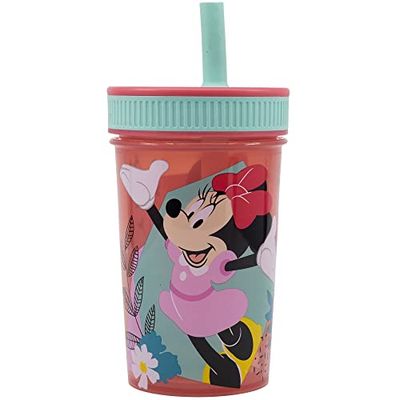 Stor Reusable Cup for Children with Silicone Straw 465 ml | Minnie Mouse Being More Minnie Mouse