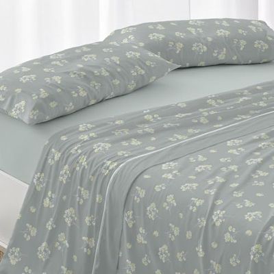 Burrito Blanco | Sabánas de Velvelina® | Cama de 90cm. (+Medidas Disponibles) | Diseño 006 | Color Eucalipto (90x190/200cm.)
