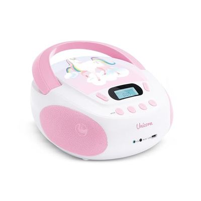 MOOOV Lecteur CD MP3 Unicorn Enfant avec Port USB