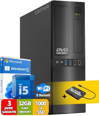 Office PC met Intel i5 | 3,2 GHz | 32 GB RAM | 1000 GB SSD | DVD±RW | Smart ID Card Reader 5-in-1 | MS Office 2021 | USB3 | Windows 11 Pro | multimedia computer met 3 jaar garantie!