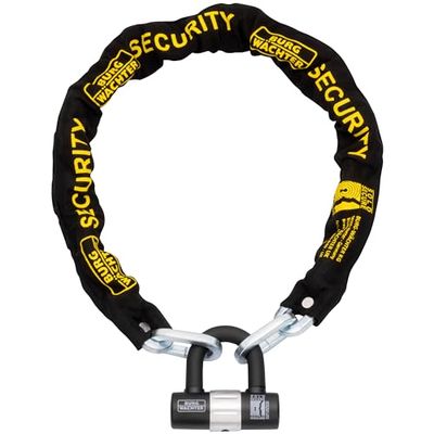 Burg-Wachter 1.5M Sold Secure Gold fietsketting en slot kit, zwart