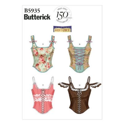 Butterick Pattern 5935 Corsé para Mujer, Tallas, Papel, Blanco, D5 (12-14-16-18-20)