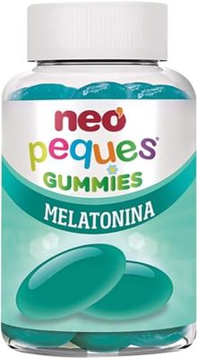 Neo Peques | Gummies Melatonina para Conciliar el Sueño 30 Unidades | Gominolas con Vitamina B6 | Tomar 1 o 2 al Día | Para Mayores de 3 años | Caramelo Masticable Infantil Sabor a Mora