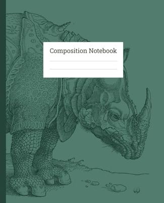 Composition Notebook College Ruled: Green Vintage Illustration | 7.5" x 9.25" | 120 Pages | Lined Paper | School, College & Work