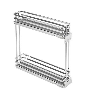 GTV - Keukenorganizer MovixPRO | Cargo-uitvoering | uittrekbaar reksysteem | buitenbreedte 150 mm | 2 planken | zonder rails | antraciet