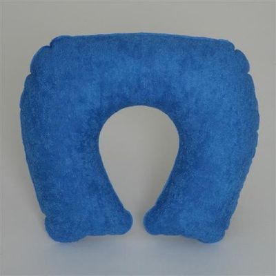 Almohada Cervical de viaje Hinchable de Rizo Azul con bolsa OX