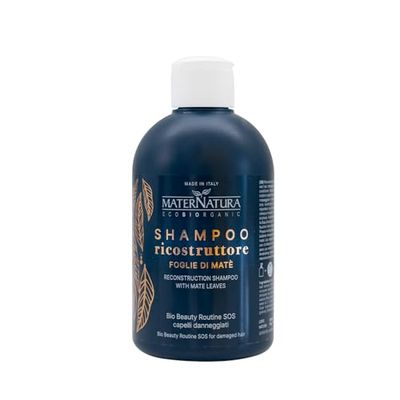 Maternatura, Shampooing Reconstructeur aux Feuilles de Maté pour Cheveux Abîmés, Nettoie et Répare les Cheveux, Routine Beauté SOS Cheveux Endommagés, Made in Italy - 250 ml