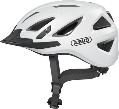 ABUS Urban-I 3.0 Stadshelm - Moderne Fietshelm met Achterlicht voor Stadsverkeer - Voor Dames en Heren - Wit, Maat L