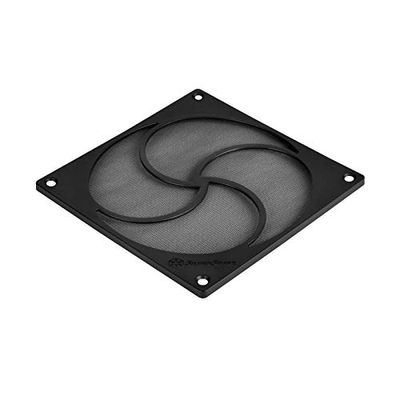 SilverStone SST-FF125B – Filtro de polvo de ventilador HiFlow de 120mm, magnético, negro