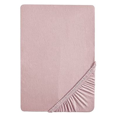roba Hoeslaken voor wiegenmatrassen uit de collectie "Lil Planet", single jersey, 100% biologisch katoen, hoeslaken geschikt voor matrassen 40x90 en 45x90 cm, laken voor babywieg, babybed, roze