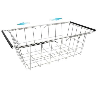 Orgneas Contenedor Organizador de congelador para el Pecho, Cesta de Alambre expandible para congelador, Cesta de Almacenamiento de Acero Inoxidable sobre el Fregadero, Estante de Secado de Platos