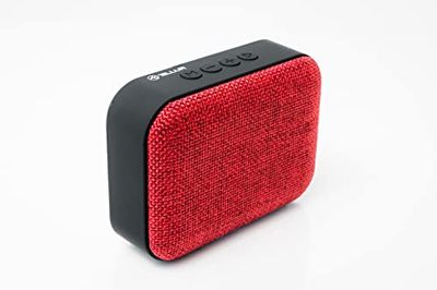 TELLUR Callisto Cassa Bluetooth Portatile, Disegno Ultra Compatto con Tessuto, Altoparlante Portatile, Funzione Vivavoce, USB, MicroSD/TF, MicroUSB Aux Port, Rosso