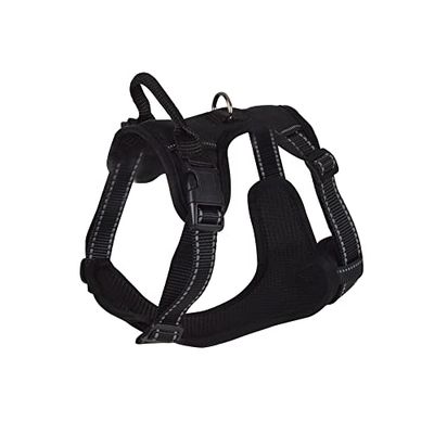 Love Story, Harnais Anti-Traction Réfléchissant Polyester Taille S 45>55 cm Expert Noir