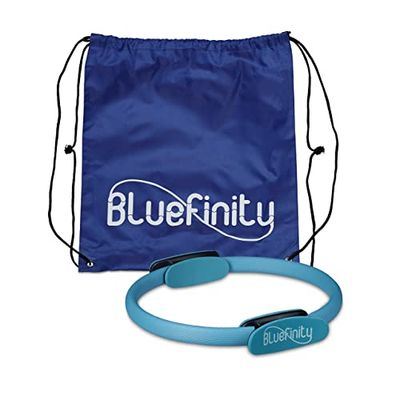 Bluefinity Aro pilates, anel de exercício, ioga, resistência, desporto, fitness, plástico reforçado, 1 unidade, 39 cm, turquesa, adultos unissexo