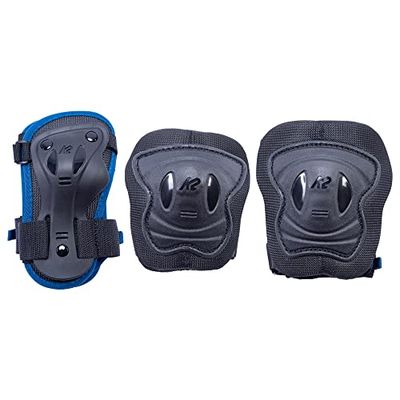 K2 Ung Cykling Skyddset, Raider Pro Pad Set, Blå, XS (Knä: A:26-30cm B:23-27cm / Armbåge: A:19-22cm B:16-19cm / Handled: A:16-19cm B:13-15cm)