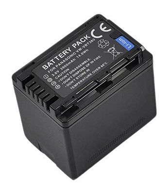 Amsahr Bateria de substituição digital para Panasonic VW-VBT380, HC-V Series HC-V110, V130, V160, V180