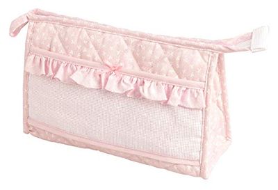 Filet - Neceser de Viaje con Cremallera | con encarte de Tela Aida para Bordar | Fabricado en Italia – Rosa