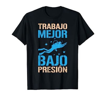 Trabajo Mejor Bajo Buceo Deporte Buzo Hombre Mujer Regalo Camiseta