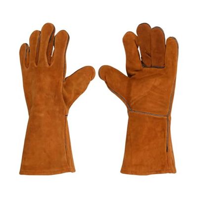 Well Home Guantes de Barbacoa de Cuero XL para tus parrillas color Marrón