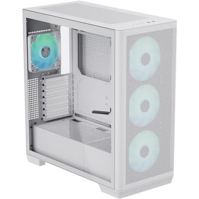 APNX C1 Midi-Tower ATX-Gehäuse, Tempered Glass - weiß