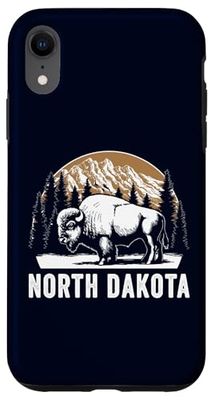 Vintage Nord Dakota Bisonte Wildlife Natura Retro Custodia per iPhone XR