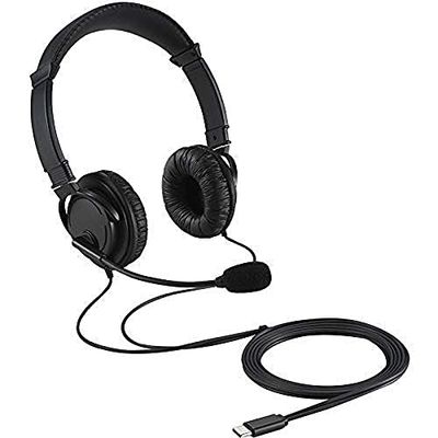 Kensington Casque avec Micro Hi-Fi USB-C - Haute Qualité Sonore - Micro à Suppression de Bruit - Bureau, Gaming - Compatible Windows et Android - K97457WW