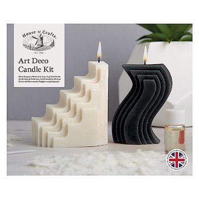 House of Crafts Kit de Fabrication de Bougies, Noir/Blanc, Taille L