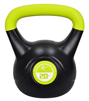 LIFEFIT Vinyl kettlebells, zwart, 20 kg