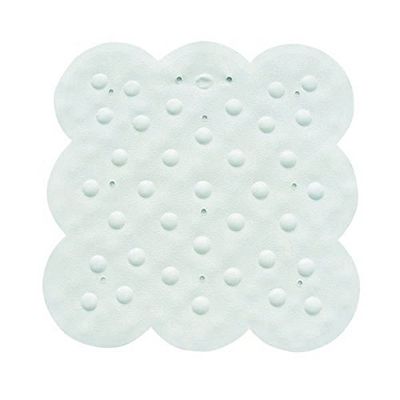 MSV Tapis Caoutchouc de Douche Blanc 54x54, Carbonate de Calcium
