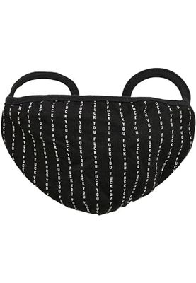 Urban Classics Fuck You Face Mask 2-Pack Everyday, Black/White, One Size