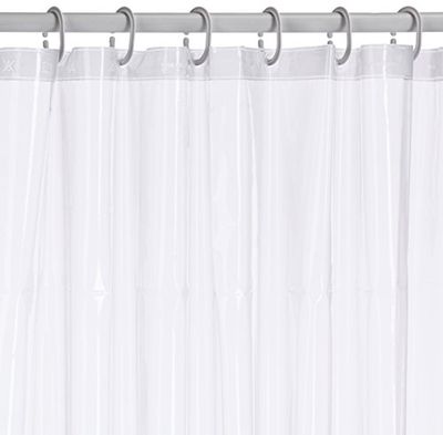 RIDDER Brillant Douchegordijn Folie, Incl Douchegordijnringen, Transparant, 120 x 200 cm